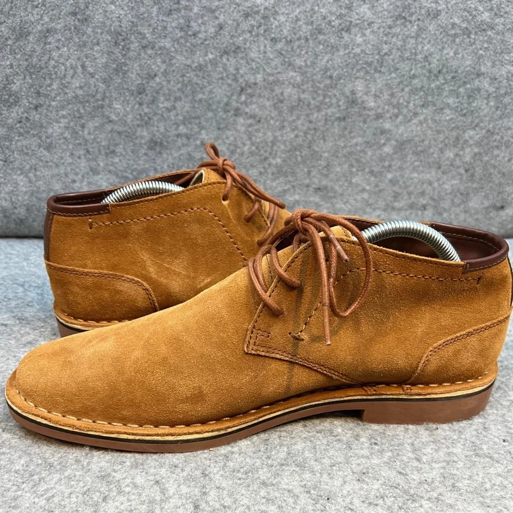 Kenneth Cole REACTION Mens Brown Suede Chukka Boots Lace Up Ankle Boots Sz 10.5